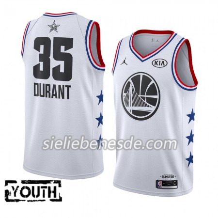 Kinder NBA Golden State Warriors Trikot Kevin Durant 35 2019 All-Star Jordan Brand Weiß Swingman